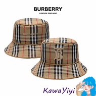 Perfect Tokyo INS hat Burberry UV protection Bucket Hat Men&amp;Women Fashion Classic LOGO design Outdoor travel bivouac Mountain climbing