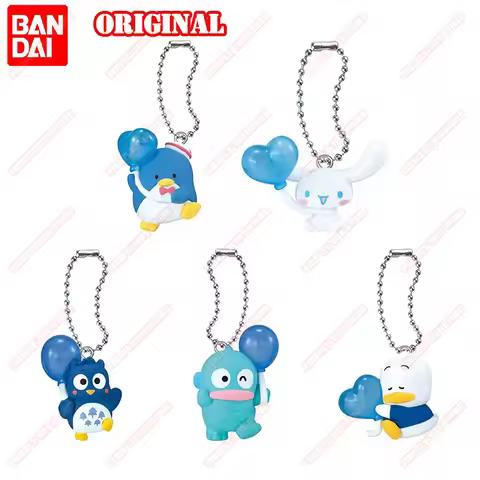 BANDAI Original Sanrio Animation Peripheral Toys Blue Keychain Cinnamoroll Gacha Gashapon Model Figu