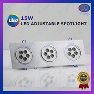 15W (5*1W) LED Triple Head Adjustable Recessed Ceiling Cabinet Downlight LED Ceiling Light Spotlight