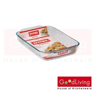 Pyrex ถาดอบแก้ว ขนาด 3qt/ 2.85L Oblong P-00-1105397 (สีขาวใส)