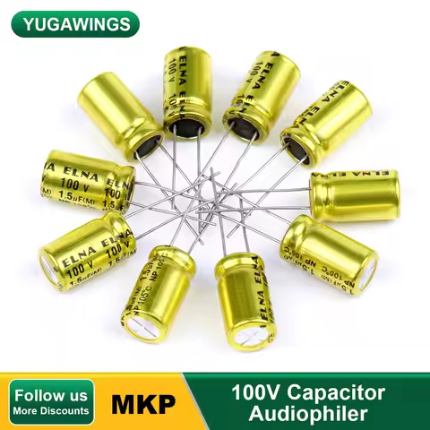 2Pcs Audio Capacitor MKP Frequency Divider Crossover HIFI Fever Electrolytic Capacitors 100V 1.5UF 2