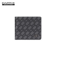 DAPPER กระเป๋าสตางค์ DP Interlock Monogram Billfold Wallet สีดำลาย