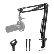 Maono Microphone Suspension Boom Scissor Arm Stand (Black) Adjustable Metal Suspension BA20 / BA91