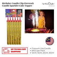 Birthday Sparkler Firework Gold Candle Clip | Sparkling Cake Topper | 网红生日金色蛋糕烟花蜡烛 | Lilin Emas Kek 