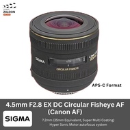 Sigma 4.5mm F2.8 EX DC Circular Fisheye AF for Canon AF