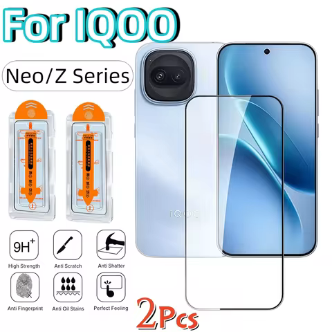 2-Piece Set HD Tempered Glass Screen Protector for IQOO Neo3/5SE/6SE/7/8Pro/9S Pro/10Pro+/11/Z1X/Z3/