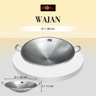 (3PCS) WOK FRYING PAN/ MULTIPURPOSE WOK/ ALIMINIUM WOK/ RUSTPROOF & NON-STICK WOK/ 36CM WOK/