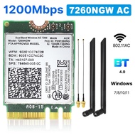 Bluetooth4.0 WiFi 1200Mbps Wireless Network Card NGFF M.2 Wifi Dongle 802.11AC Dual Band 2.4G 5G For