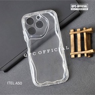 Itel P65 Itel A50 Case Silicone Wavy Wave Clear Case Itel P65 Itel A50
