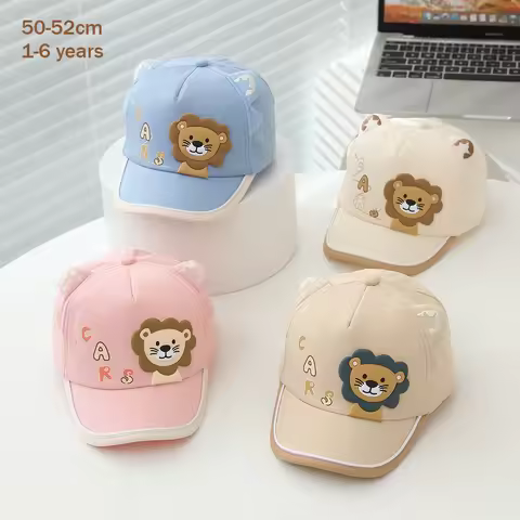 Baby Boys Girls Baseball Cap 50-52cm 1-6 Years Kids Toddler Duckbill Hat Children Sun Visor Adjustab