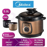 Midea 5.0L Pressure Cooker MY-CH502A (2 Inner Pot)