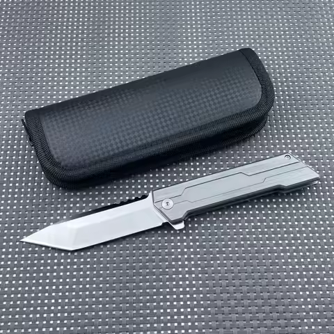 Tracer Pocket Folding Knife Stonewash 14C28N Blade Aluminum Alloy Handle Tactical Rescue Hunting EDC