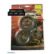 GEAR SET RACING SRL110 WAVE125 LC135 Y110 Y125Z YAMAHA SR LAGENDA W125 W125S W125X WAVE LC-135 Y15ZR