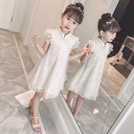 Cheongsam Qibao dress for girls QZ4891 beige color