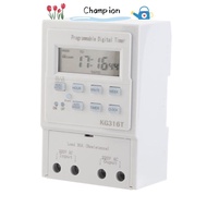 CHAMPIONO Digital Timer Switch, AC 220V Microcomputer Programmable Timer, Smart Home 1W Power 1Min -