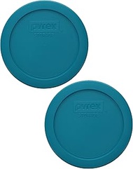 Pyrex 7200-PC 2-Cup Adriatic Blue Food Storage Replacement Lid Made in the USA - 2-Pack