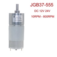 DC 12V 24V Micro Gear Motor 10Rpm-800Rpm Jgb37-555 High Torque Motor Reducer Reversible Gear Box D