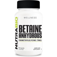 NutraBio TMG Supplements (Betaine Anhydrous, Trimethylglycine), Homo Supplements, 500mg -Pure Tmg Su