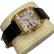 CARTIER 卡地亞 W2009251 SANTOS DUMONT 山度士 石英腕表 42mm K18PG 皮革錶帶