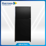 Sharp Kulkas 2 Pintu Besar Big 2 Door Refrigerator SJIG863PGBK