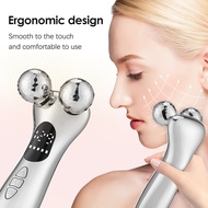 4D Roller Facial Massager EMS Face Lift Device V-Face Slimmer Skin Tightening Double Chin Remover Ey