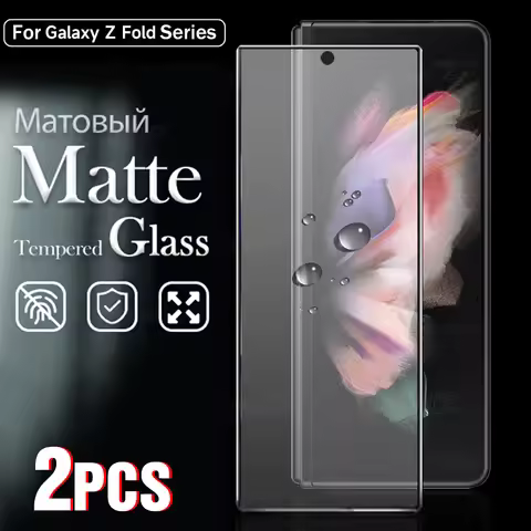 2Pcs Anti Fingerprint Frosted Matte 9H Tempered Glass For Samsung Galaxy Z Fold 7 SE 6 5 4 3 2 W25 W