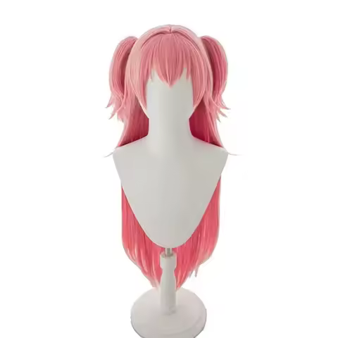 Momoi Airi Cosplay Wig Anime Project SEKAI Colorful Stage! Long Pink Wig Rambut Sintetis Tahan Panas