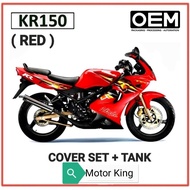 Cover Set + Tank Kawasaki KR 150 ( VRC 1 RED ) OEM