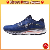 Mizuno Wave Rider 27 Men's Running Shoes Blue/White/Coral 4E