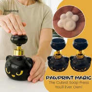 DL Eco-friendly Facial Cleanser Foam Cat Paw Foam Pump Bottle Black Cat Soap Foam Dispenser Cute Reu