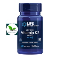 ของแท้ Life Extension Low Dose Vitamin K2 MK-7 45 mcg / 90 Softgels