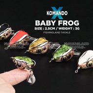 [FLT] X Komando Baby Frog | 2.5cm / 3g | Exp Kodok | Thailand Soft Rubber Frog Ready Stock Malaysia