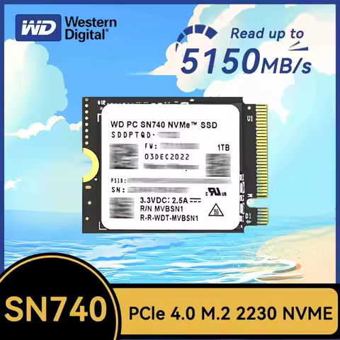 WD SN740 M.2 2230 1TB 2TB PCIe 4.0x4 NVMe SSD for Steam Deck Microsoft Surface ProX & SN5000S 2230 5
