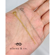 Athena & Co. 18k Gold Plated Necklace Extender - White Gold and Gold Color
