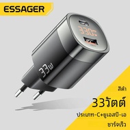 Essager 33W GAN ที่ชาร์จ USB C จอแสดงผลดิจิตอล PD ชาร์จเร็วสำหรับ iPhone 13 12 MAX Pro iPad สำหรับ X