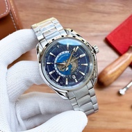 2025 Fashion Sports Automatic Mechanical Watch Oujia World Plate Steel Band Watch Men's Tape Earth M