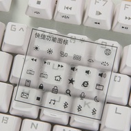 Desktop Computer Mechanical Keyboard Keycap Side Engraved Transparent Sticker 104 Keys 108 Keys 87 K