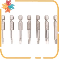 7Pcs Set Star Bit Screwdriver Drill Bits Screw Driver Magnetic 1/4Inch Hex Shank Hand Tools Five-Poi