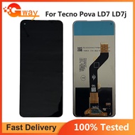 สีดำ6.8นิ้วสำหรับ LD7 Tecno Pova Ld7j สัมผัสหน้าจอ LCD ที่ตรวจจับ Lcd อะไหล่ทดแทนประกอบหน้าจอดิจิตอล
