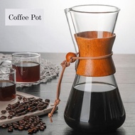 400ml 600ml 800ml Resistant Glass Coffee Maker Coffee Pot Espresso Coffe Machine With Stainless Steel Filter Pour Over Drip Pot