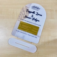 CUSTOM CHEQUE HANTARAN(IJAB DAN QABUL) + 3D NAME WITH FRAME  | Cek Hantaran Kahwin,Plate Ijab Qabul