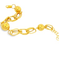 Top Cash Jewellery 916 Gold Ball Linking Bracelet