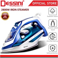DESSINI ITALY 2800W Electric Ceramic Soleplate Garment Steam Iron Sprayer Steamer Clothes Brush / Se