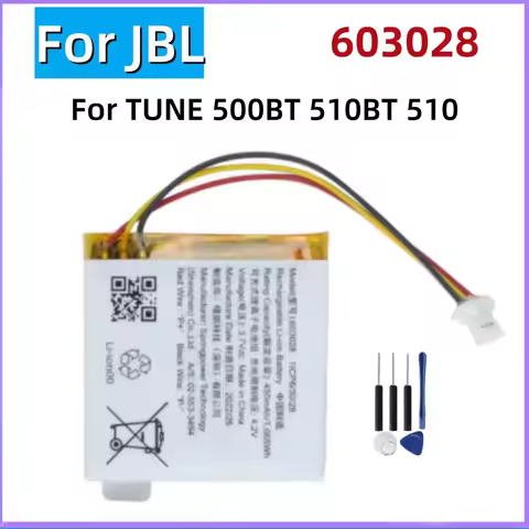 603028 Replacement Battery New Battery For TUNE 500BT 510BT 510 JBL 510 450mAh+Free Tools
