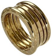 二手BVLGARI B-ZERO1 四環 18K 金戒指，12.2 克，62 號，女士款，21 號。