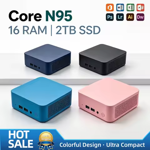 Intel Core N95 Small Form PC 16GB DDR4 1TB 2TB M.2 SSD WiFi6 BT5.2 Low Power Computer Dual HDMI Port