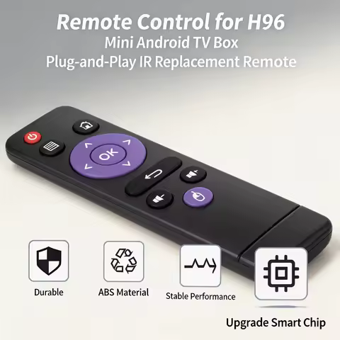 Replacement IR Remote for Android TV Box, Compatible with H96 Max, MX10 Pro, X88 Pro, HK1 Box, A95X‑