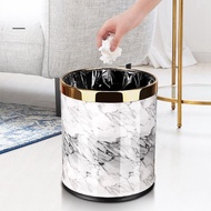 Marble Pattern 10L Trash Can Bin Buckets Diameter 23Cm Height 27Cm Waste Bins Living Room Bathroom K
