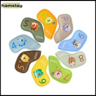 Golf Iron Head Covers Golf Club Shaft Protector 9pcs Golf Club Head Covers Premium Faux Leather Iron