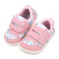 日本IFME - 輕量系列粉紅花染寶寶機能學步鞋-粉紅色